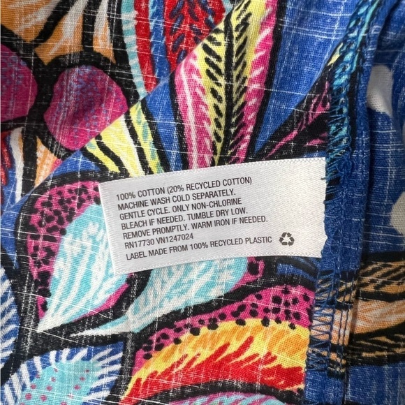 Tabitha Brown Blue Floral Polk Dot Maxi Dress Size Small - Picture 8 of 10